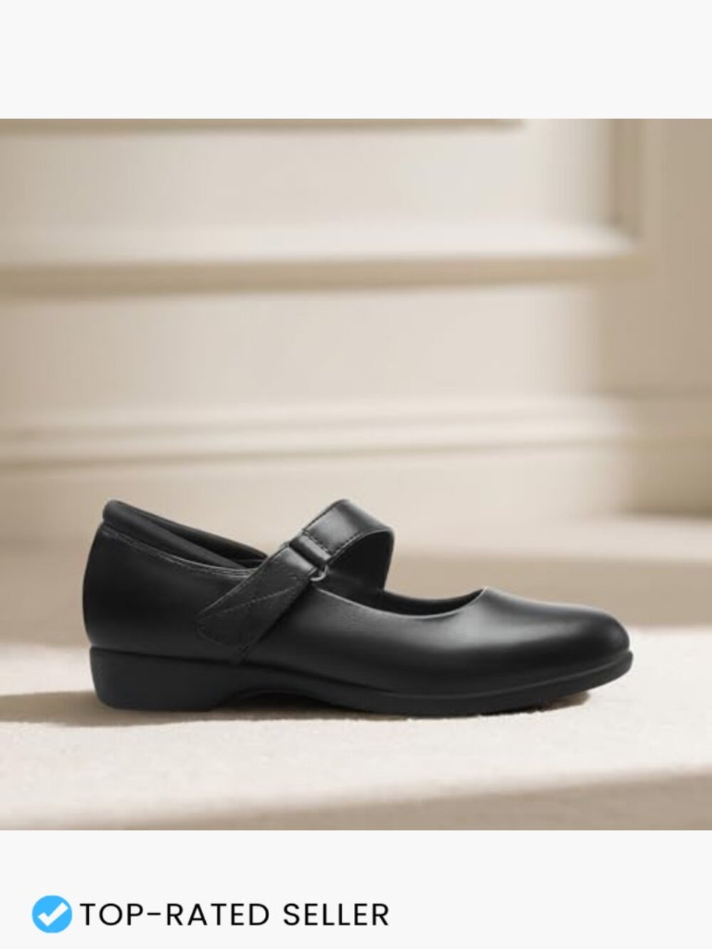 Comfortable Ballet Mary Jane Flats with Adjustable Ankle Strap - Picture 3 of 7